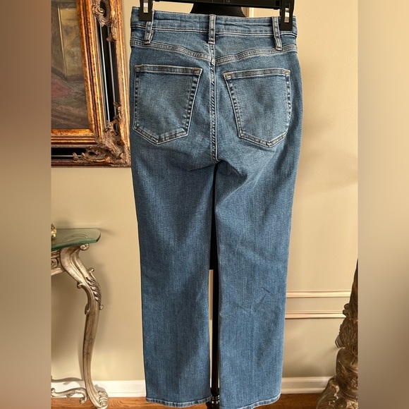 FRAME Reboot Crop Lover Light Wash Straight Leg Jeans High Rise Quiet Luxury 24 - Picture 3 of 6